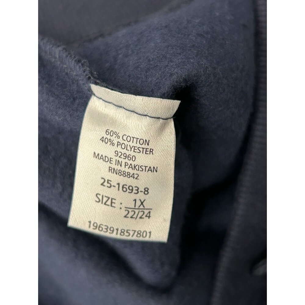 Woman Within Navy Blue Cargo Capri Stretch Fit Pants SZ 1X - Picture 6 of 9
